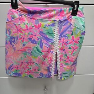Lilly Pulitzer Floral Mini Skirt - Pink, Purple, Green